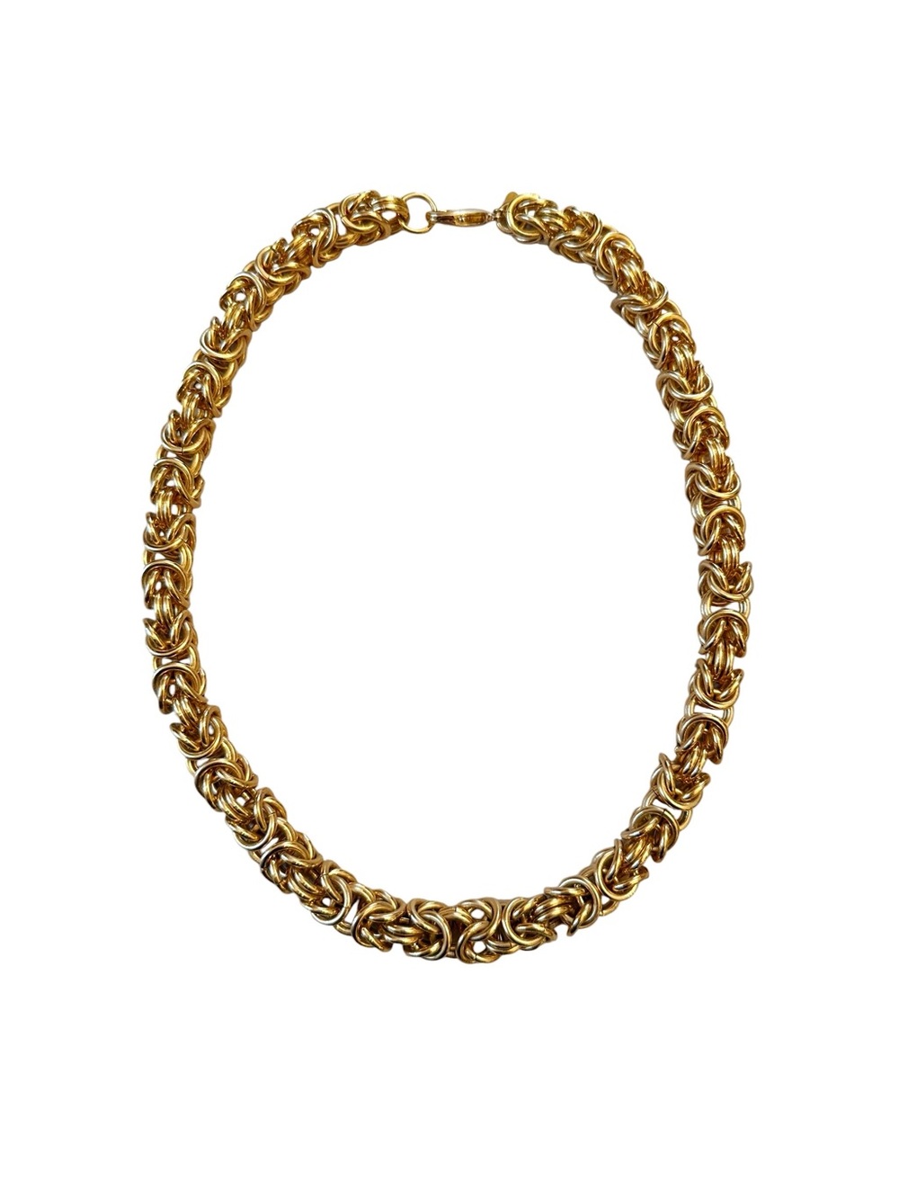 Vintage Premier Designs Byzantine Chain Necklace gold tone heavy